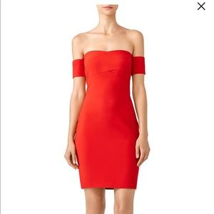 Likely NYC Red Off Shoulder Dress Size 2 NWT